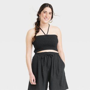 NEW Universal Thread™ Women's Black Smocked Tank Top Larage